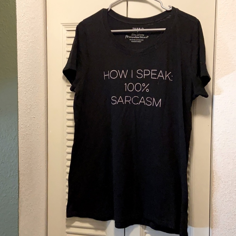 Torrid Black Sarcasm Tee - 2